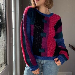 Colorful Patchwork Sweater